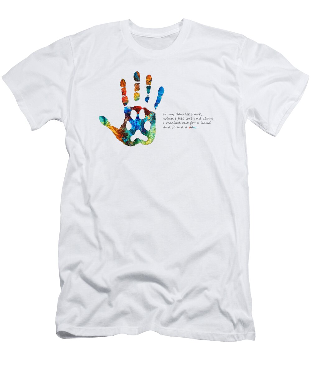 A Paw to Hold Pet Art Sharon Cummings Sharon Cummings T-Shirt