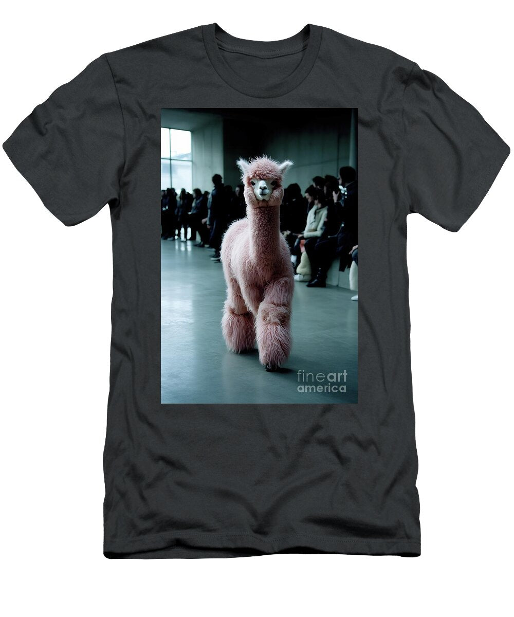 A Pink Alpaca Walks Gracefully Down the Runway During a Fashion Event Showcasing Unique Designs in a Modern Venue Beautiful Things T-Shirt