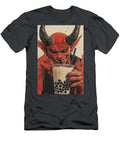 A Red Devil with Horns Drinks Boba Tea Marcellus Olsone T-Shirt