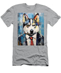 A Siberian Husky in the Style of Jean Michel By Asar Studios Celestial Images T-Shirt