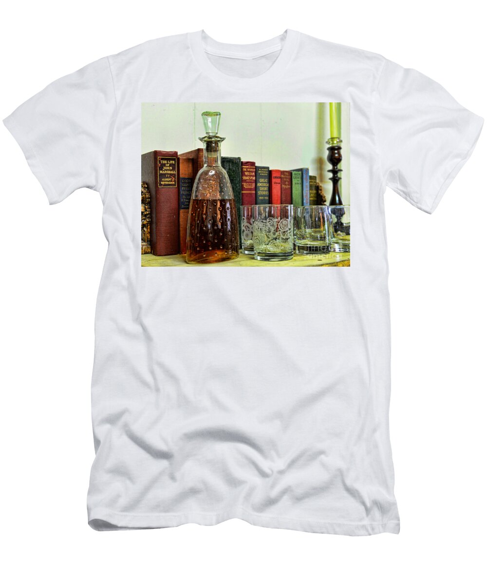 A Strong Drink and a Good Book Paul Ward T-Shirt