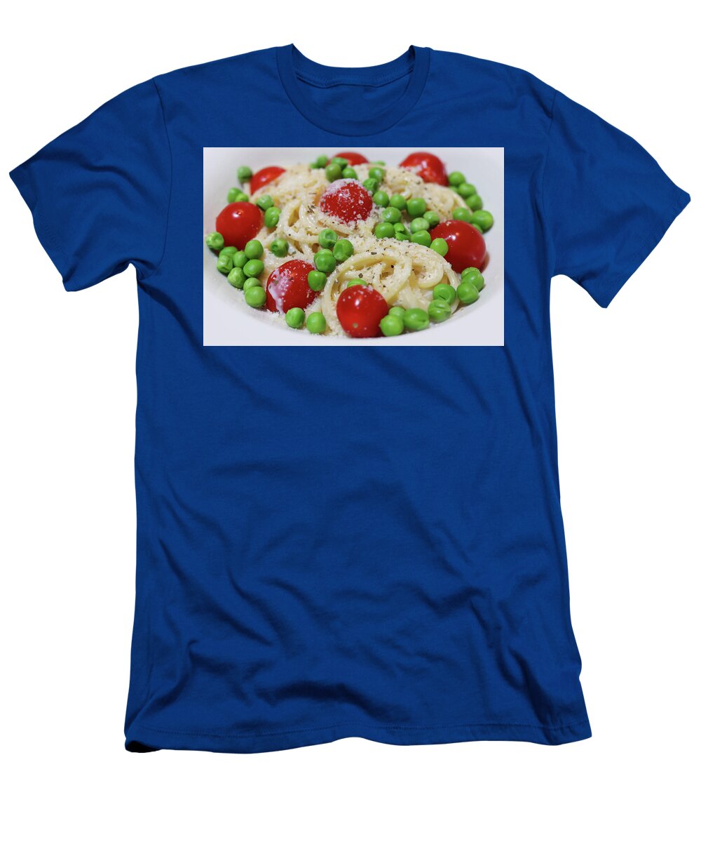 A Tasty Summer Spaghetti with Tomatoes Peas and Parmesan Johanna Hurmerinta T-Shirt