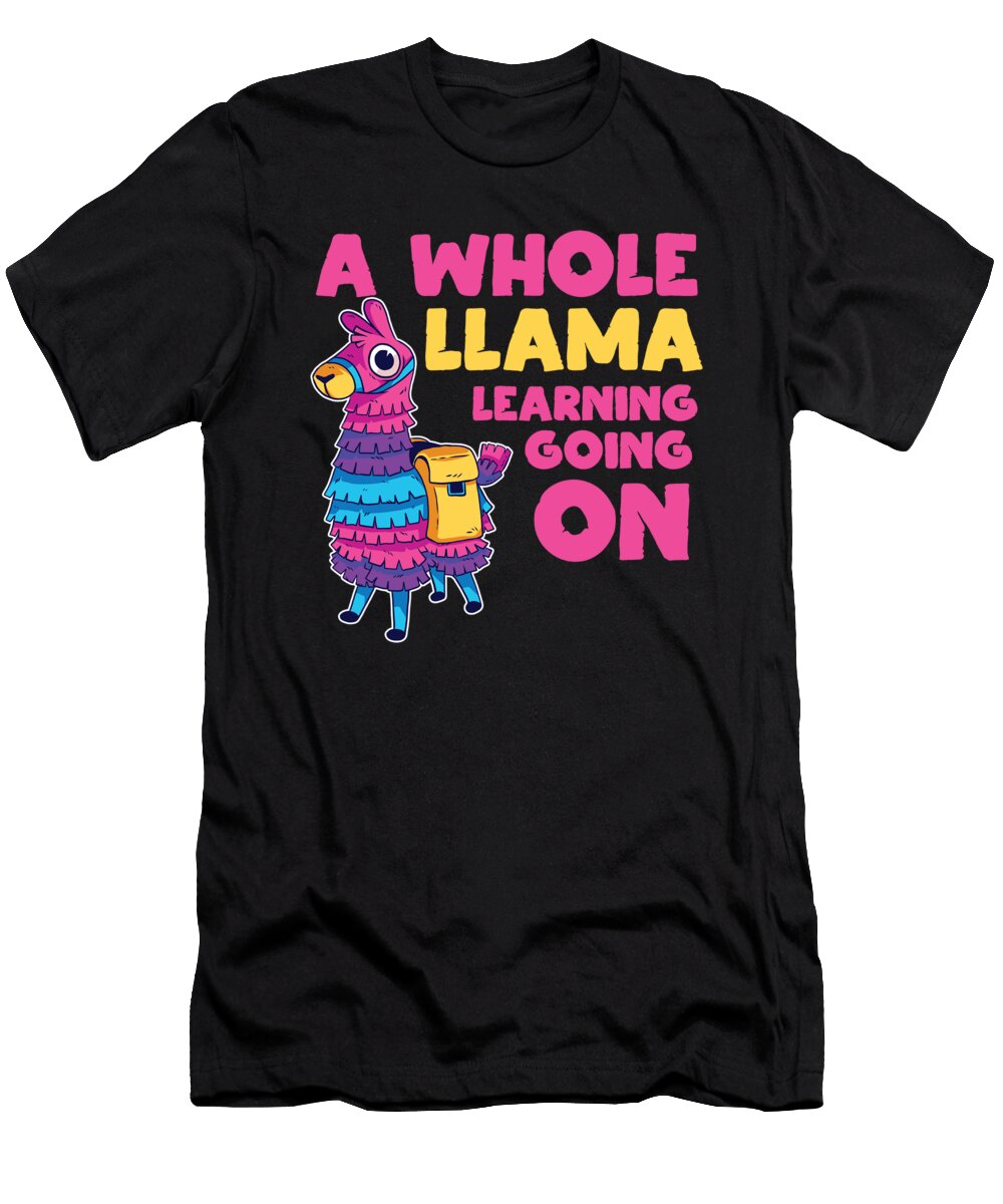 A Whole Llama Learning Going on Teacher Gift Haselshirt T-Shirt