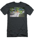 A Young Woman Walks with Her Siberian Julia Cumes T-Shirt