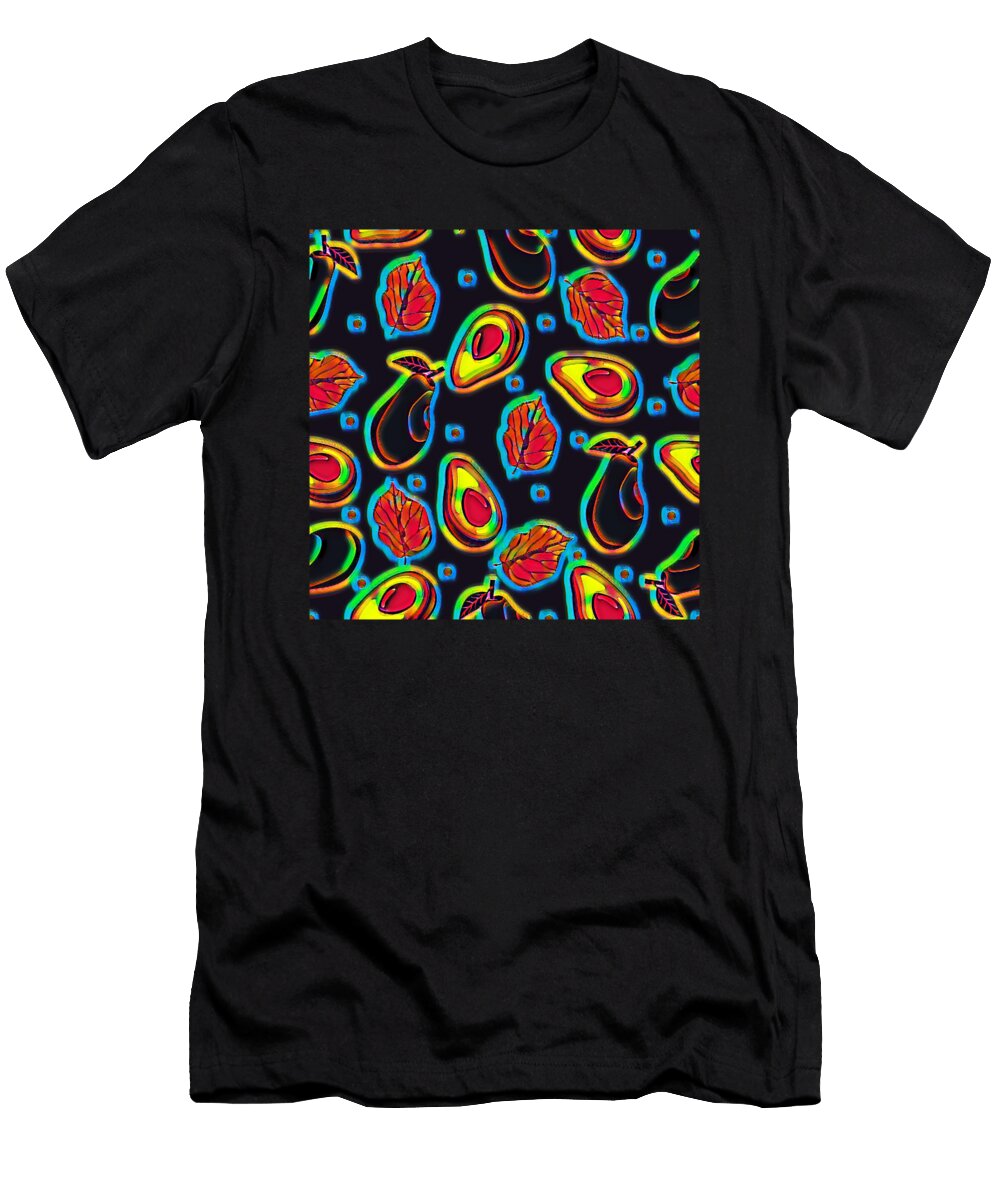 Abstract Avocado Pattern Calnyto T-Shirt