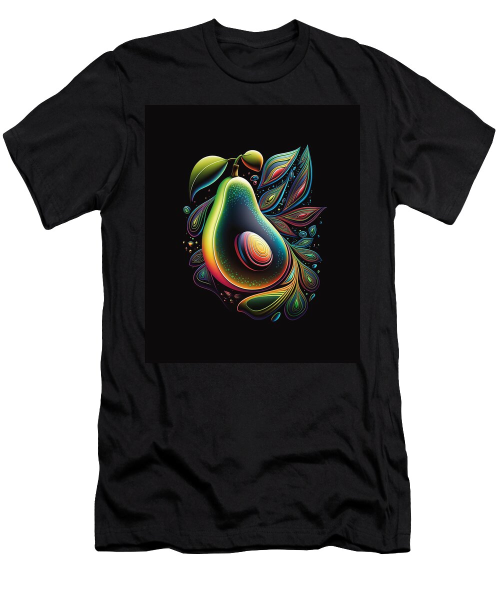 Abstract Painting Depicts a Cinco De Mayo Avocado Licensed Art T-Shirt