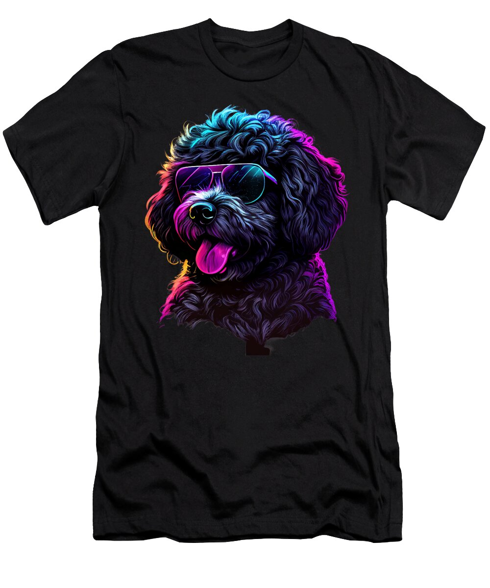 Abstract Portuguese Water Dog Dog Lovers Water Studi Alex T-Shirt