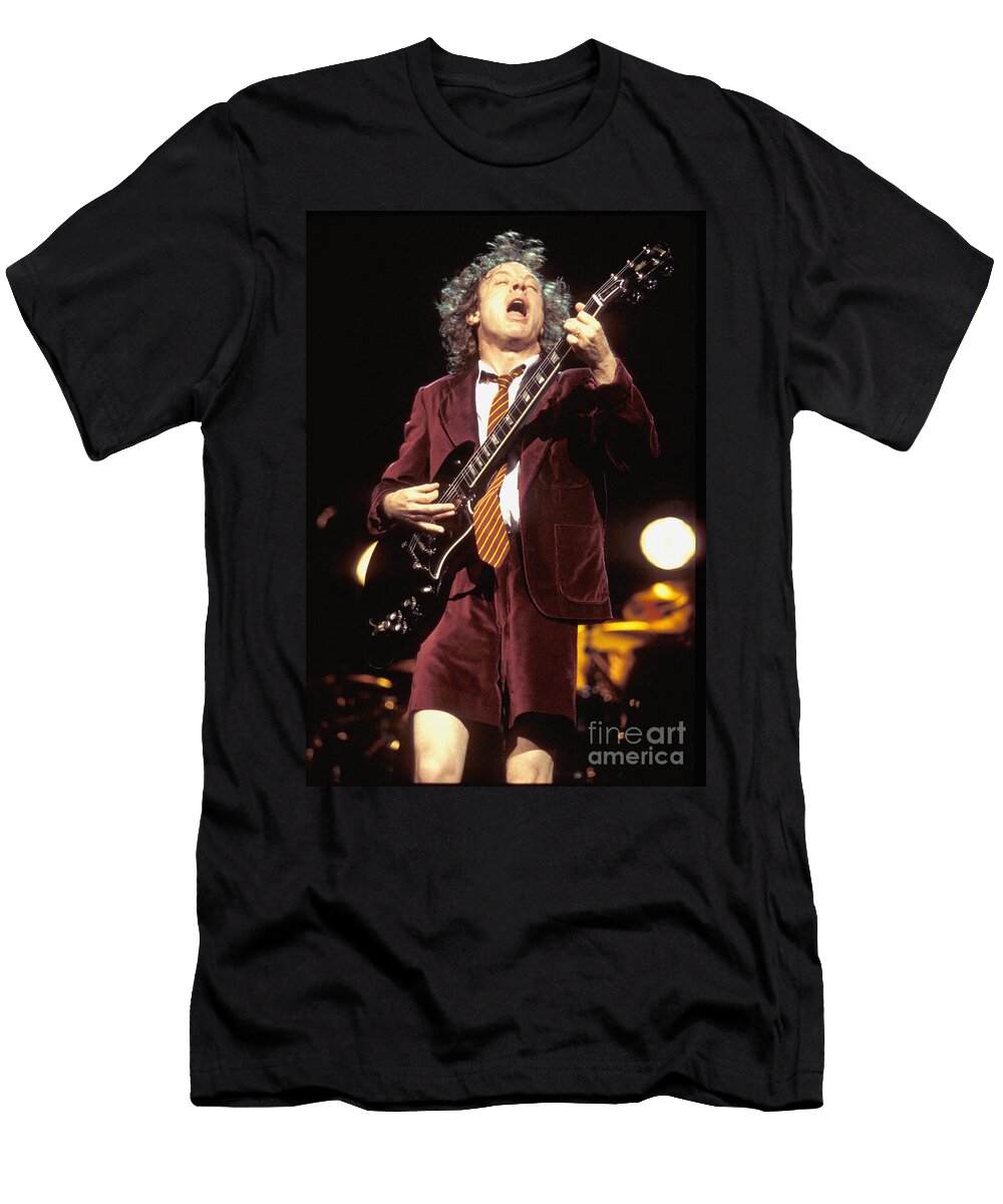Ac DC Guitarist Angus Young Front Row Photographs T-Shirt