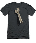 Adjustable Wrench Over Black and White Wood 72 Yopedro T-Shirt