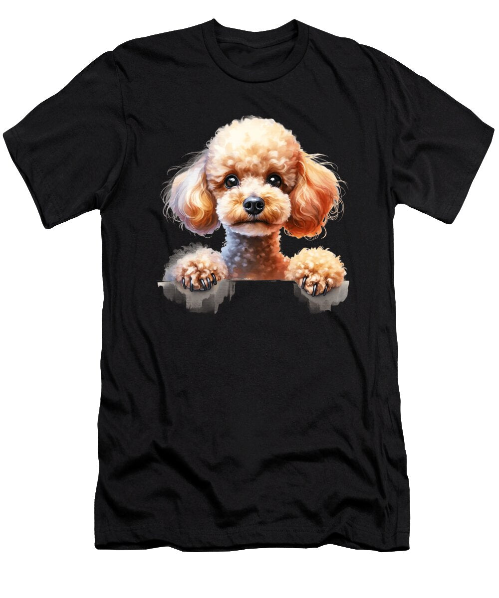 Adorable Poodle Pup Illustration Cute Dog Lovers Heidi Joyce T-Shirt