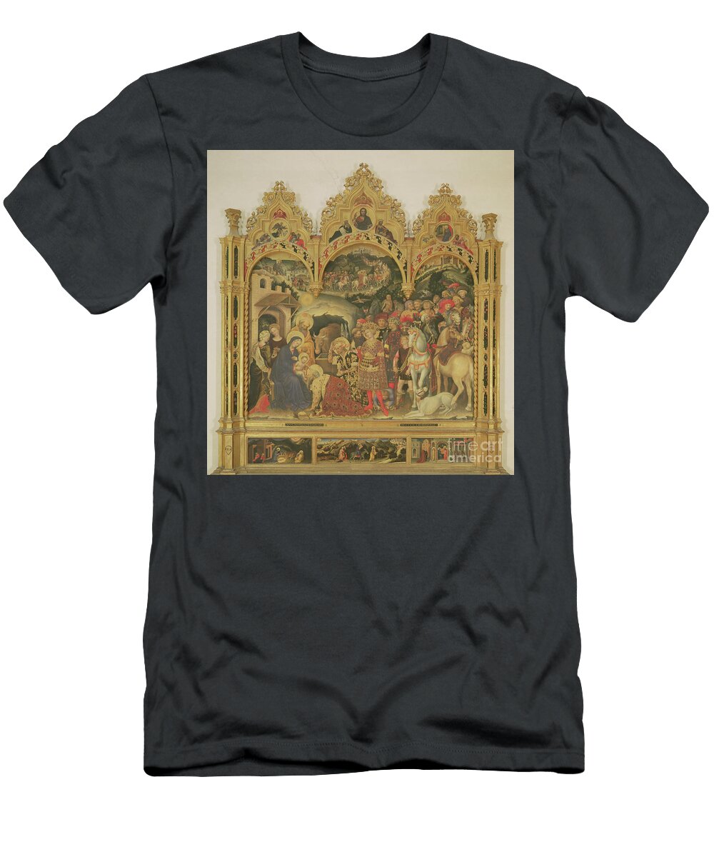 Adoration of the Magi Altarpiece 1423 Gentile Da Fabriano T-Shirt