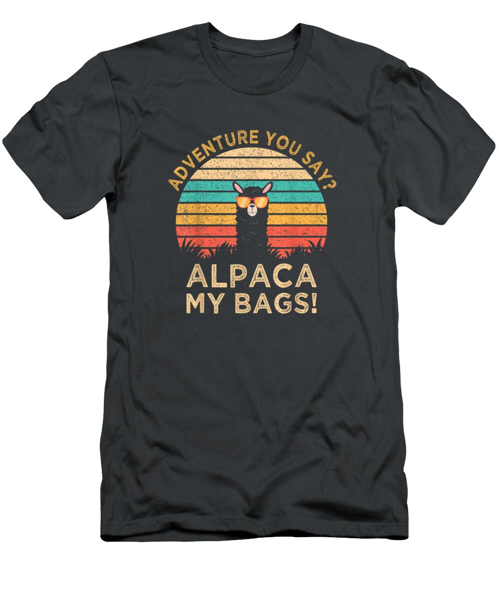 Adventure You Alpaca My Bags Vintage Funny Travel Justin Lamar T-Shirt