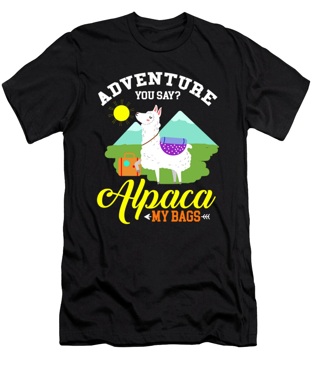 Adventure You Say Alpaca Unique Vintage Style Design Collectible Art Barry Shorts T-Shirt
