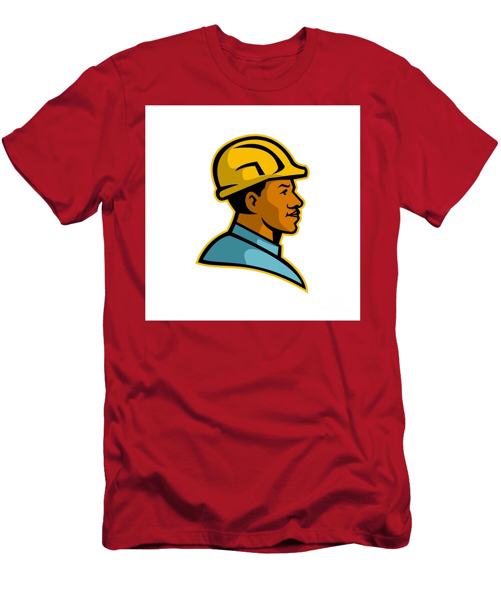 African American Construction Worker Mascot Aloysius Patrimonio T-Shirt