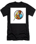 African American Electrician Lightning Bolt Mascot Aloysius Patrimonio T-Shirt