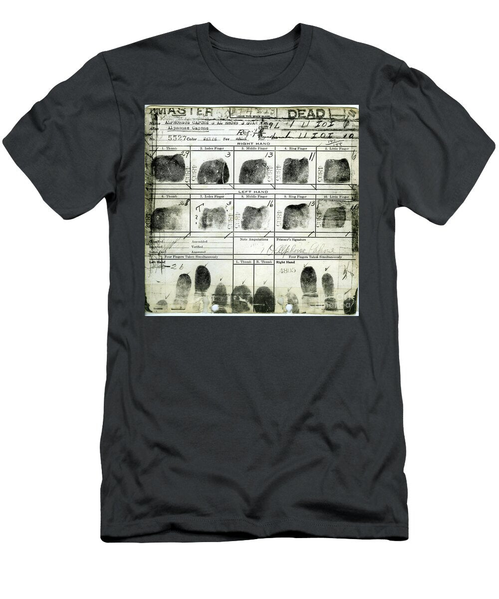 Al Capone Fingerprints Jon Neidert T-Shirt