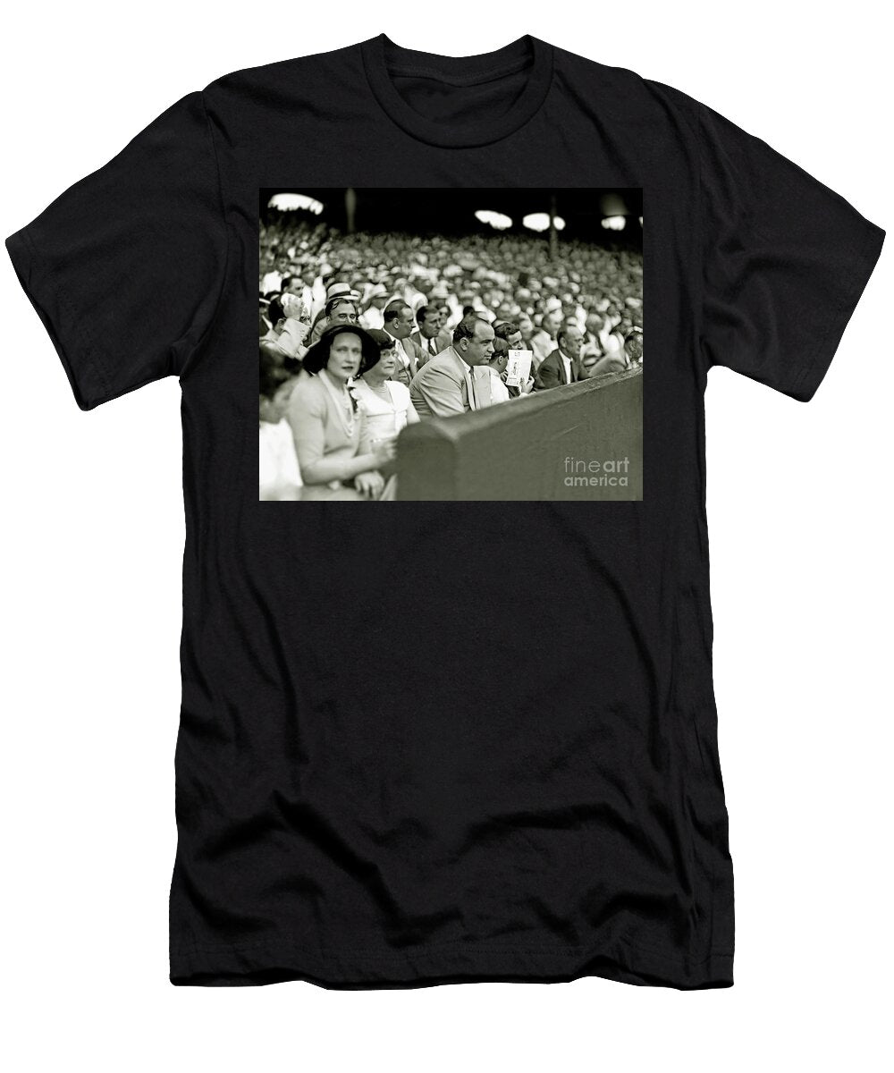 Al Capone Watches Baseball Jon Neidert T-Shirt