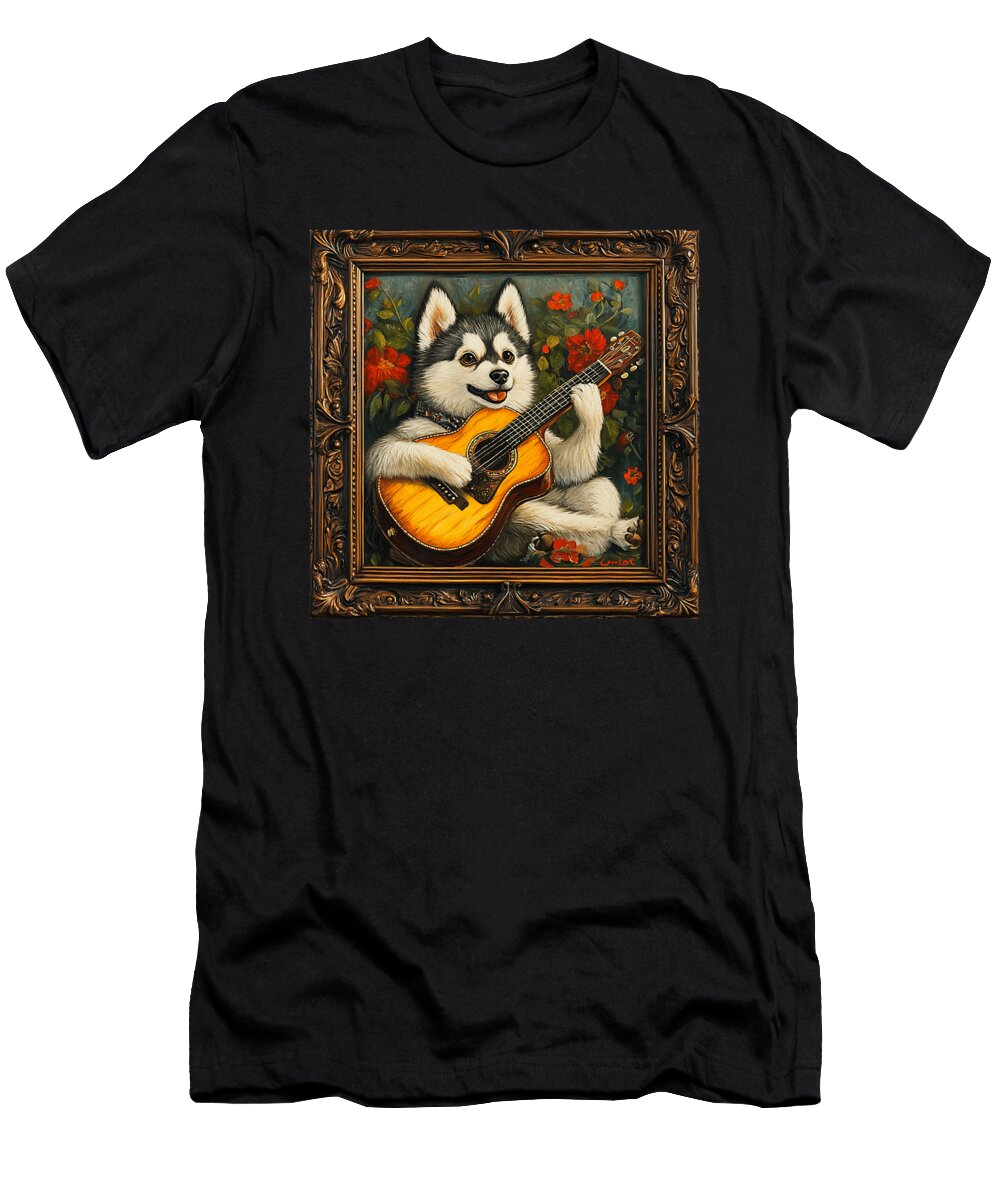 Alaskan Klee Kai Guitar Dog Sophie Eleanor T-Shirt