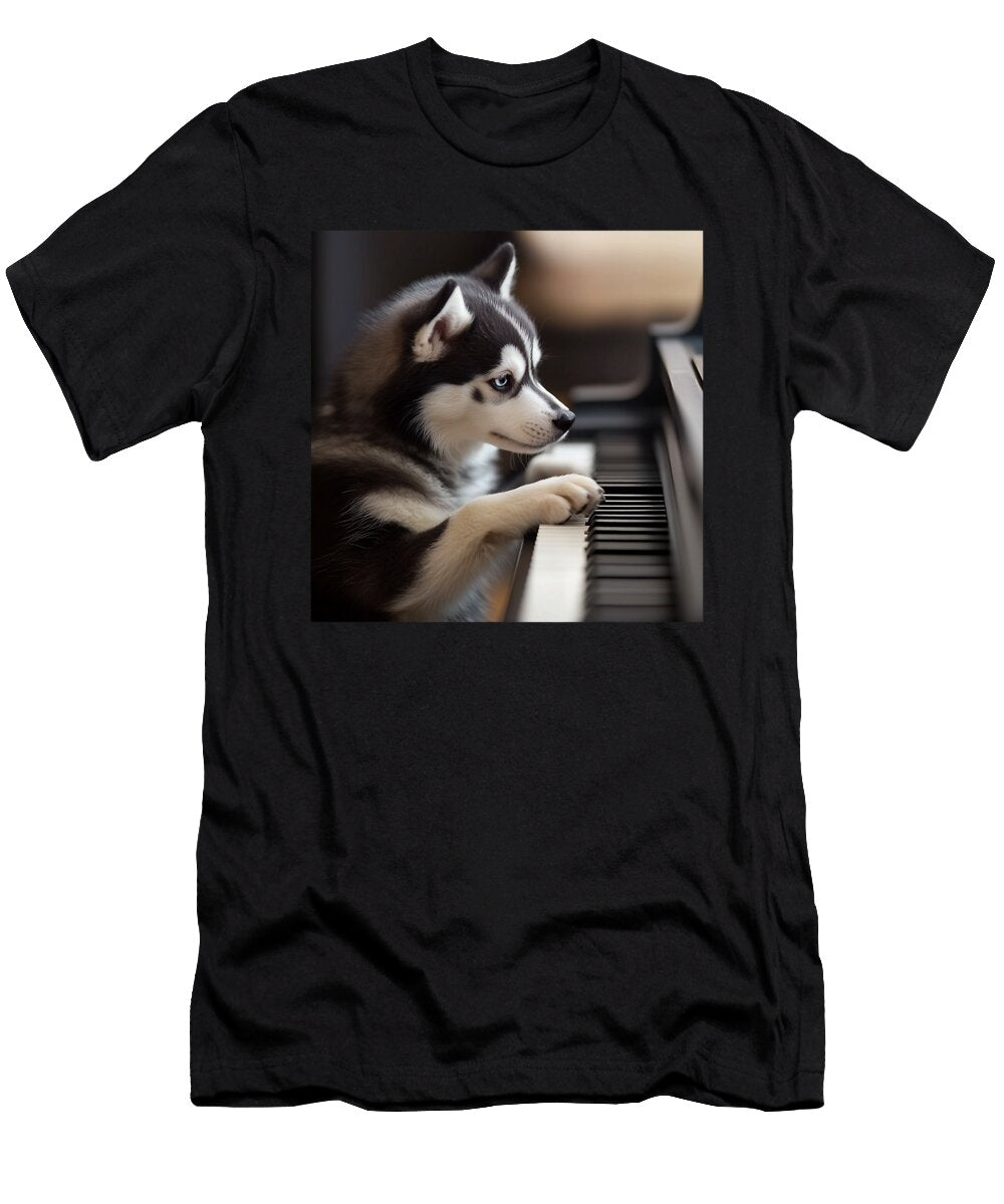 Alaskan Klee Kai Piano Dog for Men Women Sophie Eleanor T-Shirt