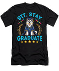 Alaskan Malamute Dog Senior Sit Stay Graduate Sophie Eleanor T-Shirt