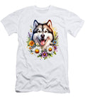 Alaskan Malamute Dog Summer Daisy Wildflowers Studi Alex T-Shirt