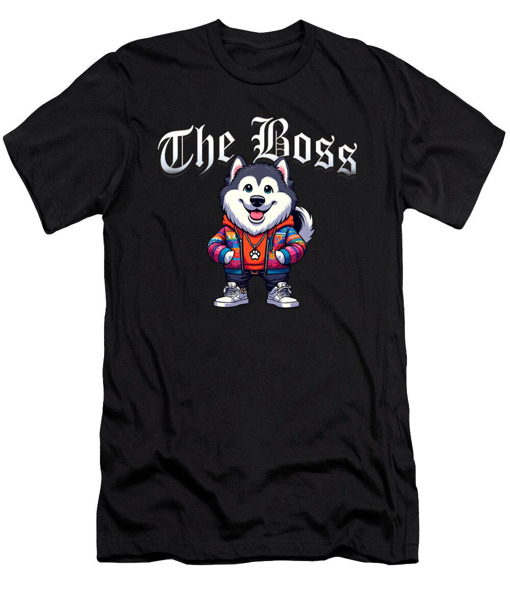 Alaskan Malamute Dog the Boss Cool Jacket Outfit Zyneu Gangd T-Shirt