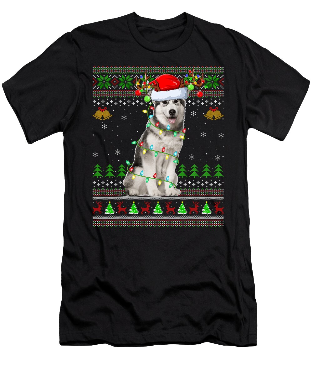 Alaskan Malamute Dog Ugly Christmas Sweaters Sophie Eleanor T-Shirt