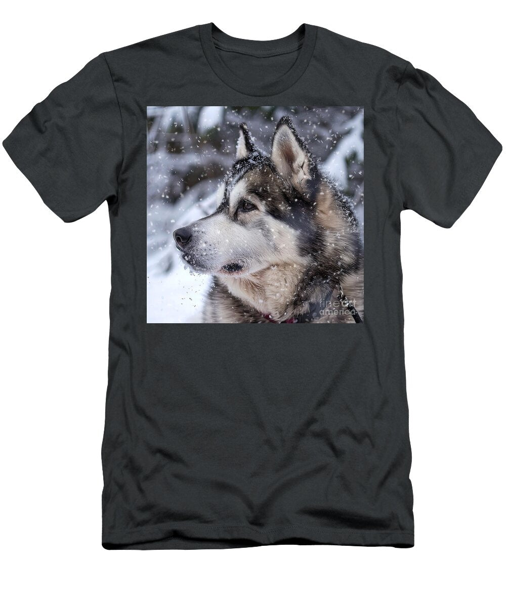 Alaskan Malamute in the Snow Elisabeth Lucas T-Shirt