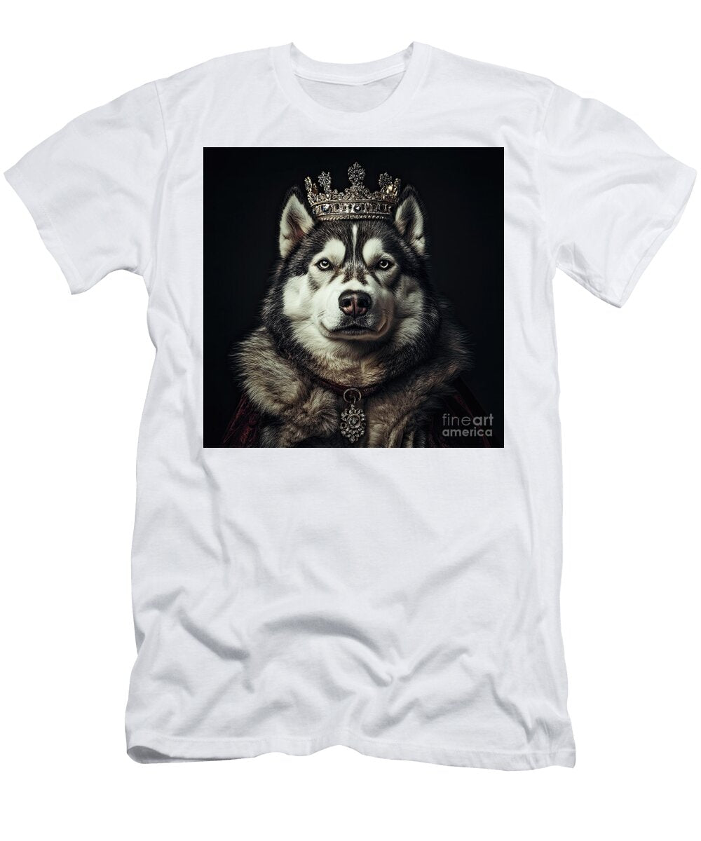 Alaskan Malamute with Crown 01 Elisabeth Lucas T-Shirt