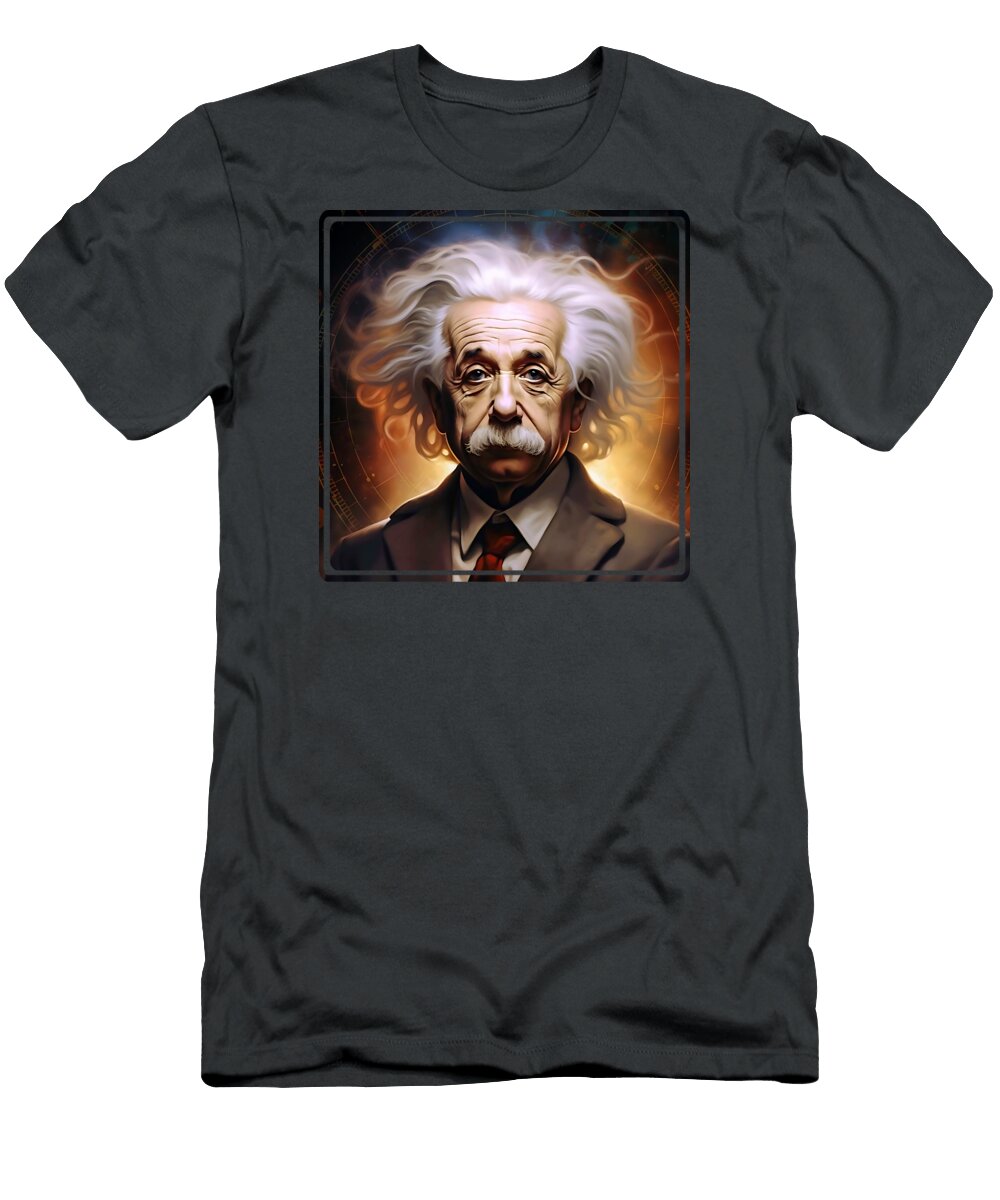 Albert Einstein Portrait 2 Mark Ashkenazi T-Shirt