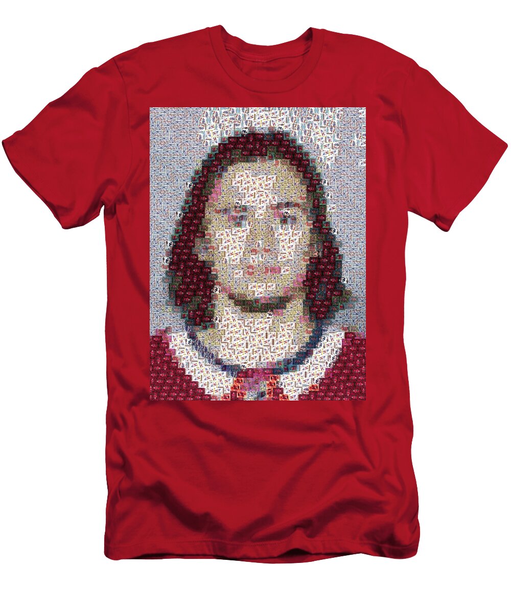 Alexander Romanov Portrait Hockey Mosaics T-Shirt