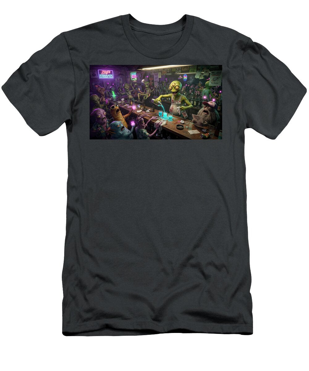 Aliens At Intergalactic Watering Hole Tricky Woo T-Shirt