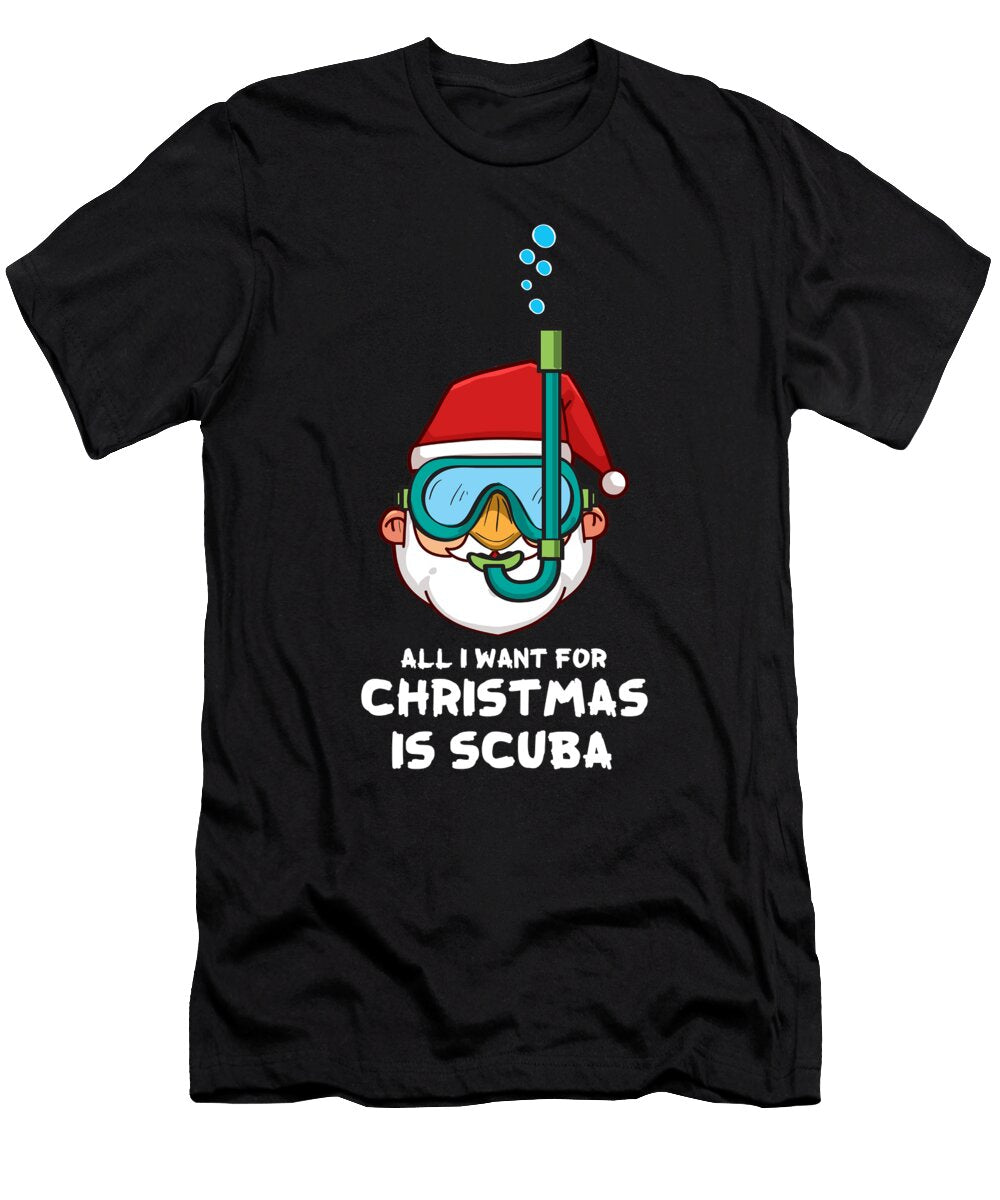 All I Want for Christmas Is Scuba Xmas Scuba Diver Thomas Larch T-Shirt