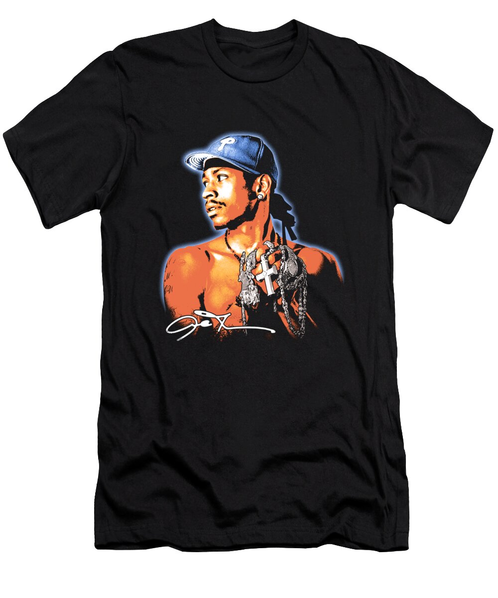 Allen Iverson Portrait Ozlem Altin T-Shirt