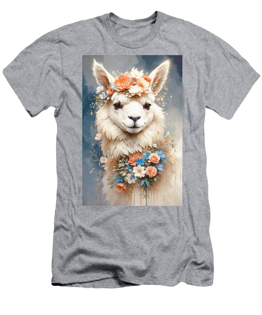 Alpaca Adorn Whimsical Wonders of Fuzzy Charm Ashira Creations T-Shirt