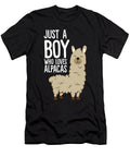 Alpaca Boy Gift Just a Boy Who Loves Alpacas Eq Designs T-Shirt