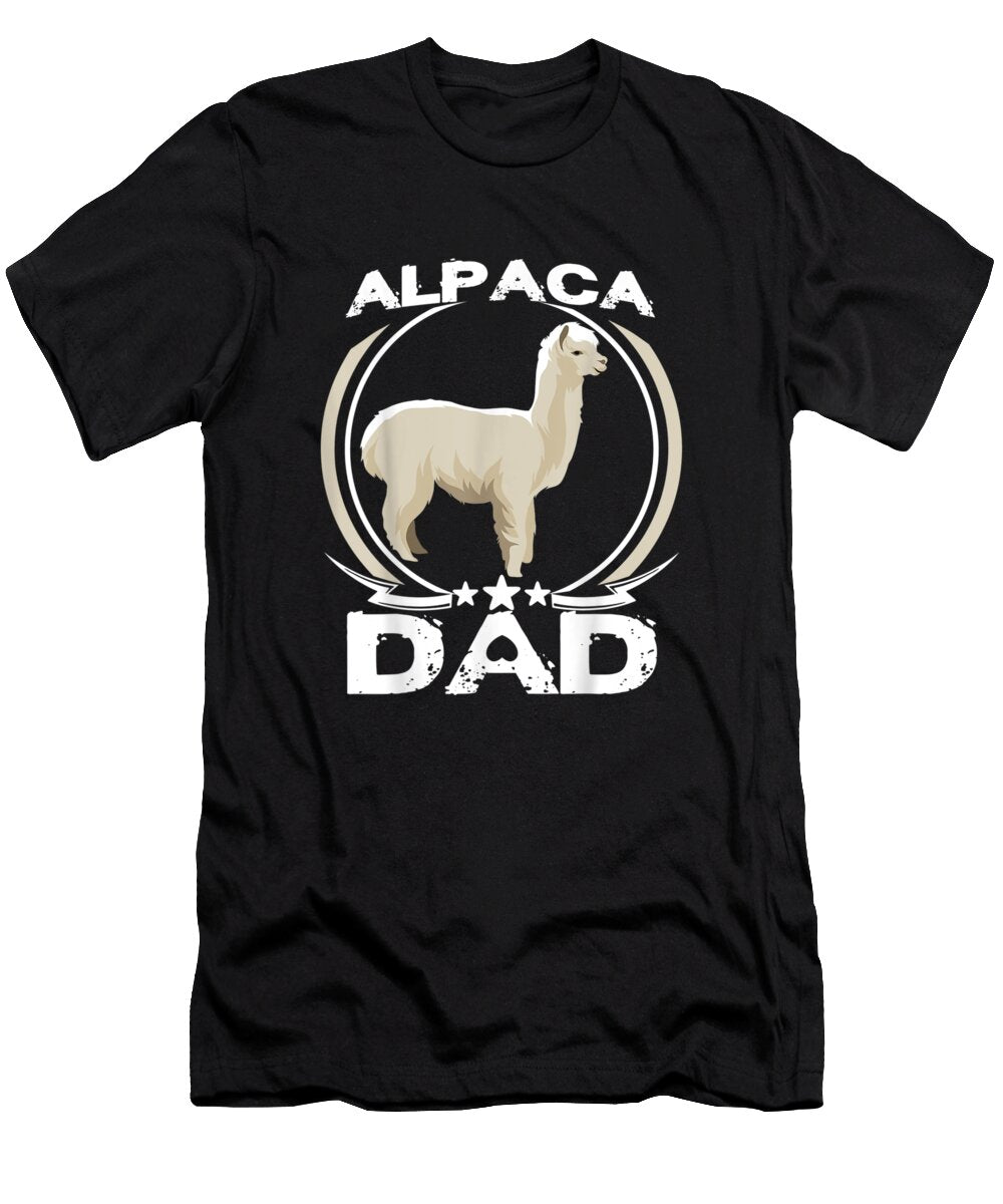 Alpaca Dad for Animal Lovers Fathers Day Framed Art Prints Wall Art Canvas and Poster Alex Art T-Shirt
