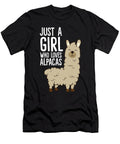 Alpaca Girl Just a Girl Who Loves Alpacas Eq Designs T-Shirt