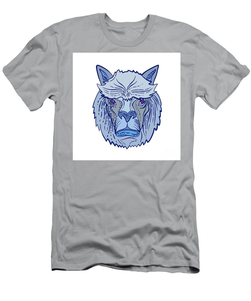 Alpaca Head Etching Color Aloysius Patrimonio T-Shirt