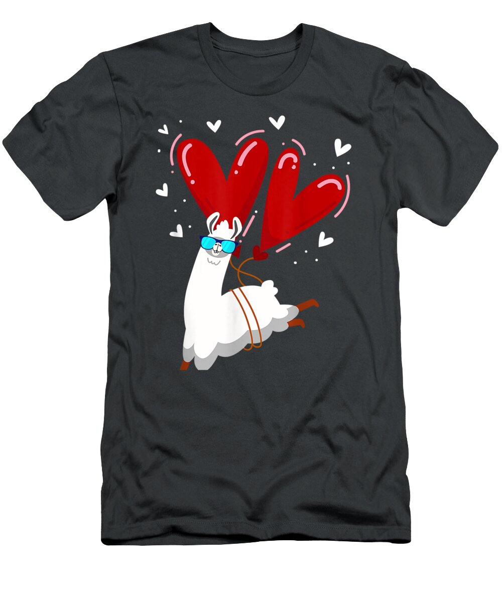 Alpaca Heart Love Valentines Day for Animal Llama Lover Samard Jasmy T-Shirt