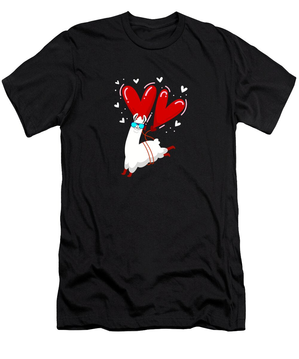 Alpaca Heart Love Valentines Day for Animal Taylor Russell T-Shirt
