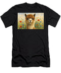 Alpaca in a Field of Flowers Janice Maclellan T-Shirt