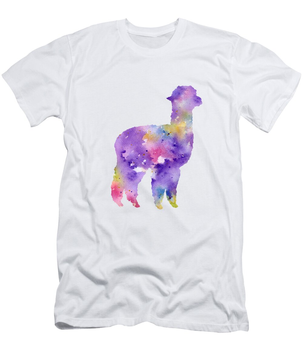 Alpaca Pastel Abstract DJ Rogers T-Shirt