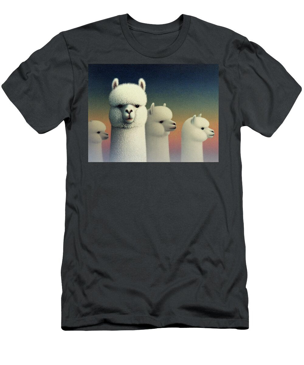 Alpaca Quartet At Sunset Fabrizio Cassetta T-Shirt