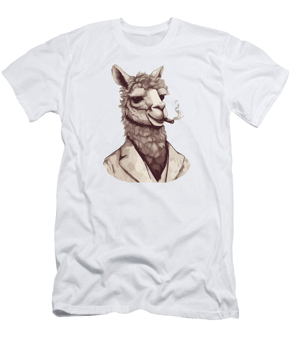 Alpaca Smoking Cigarette Amir Faysal T-Shirt