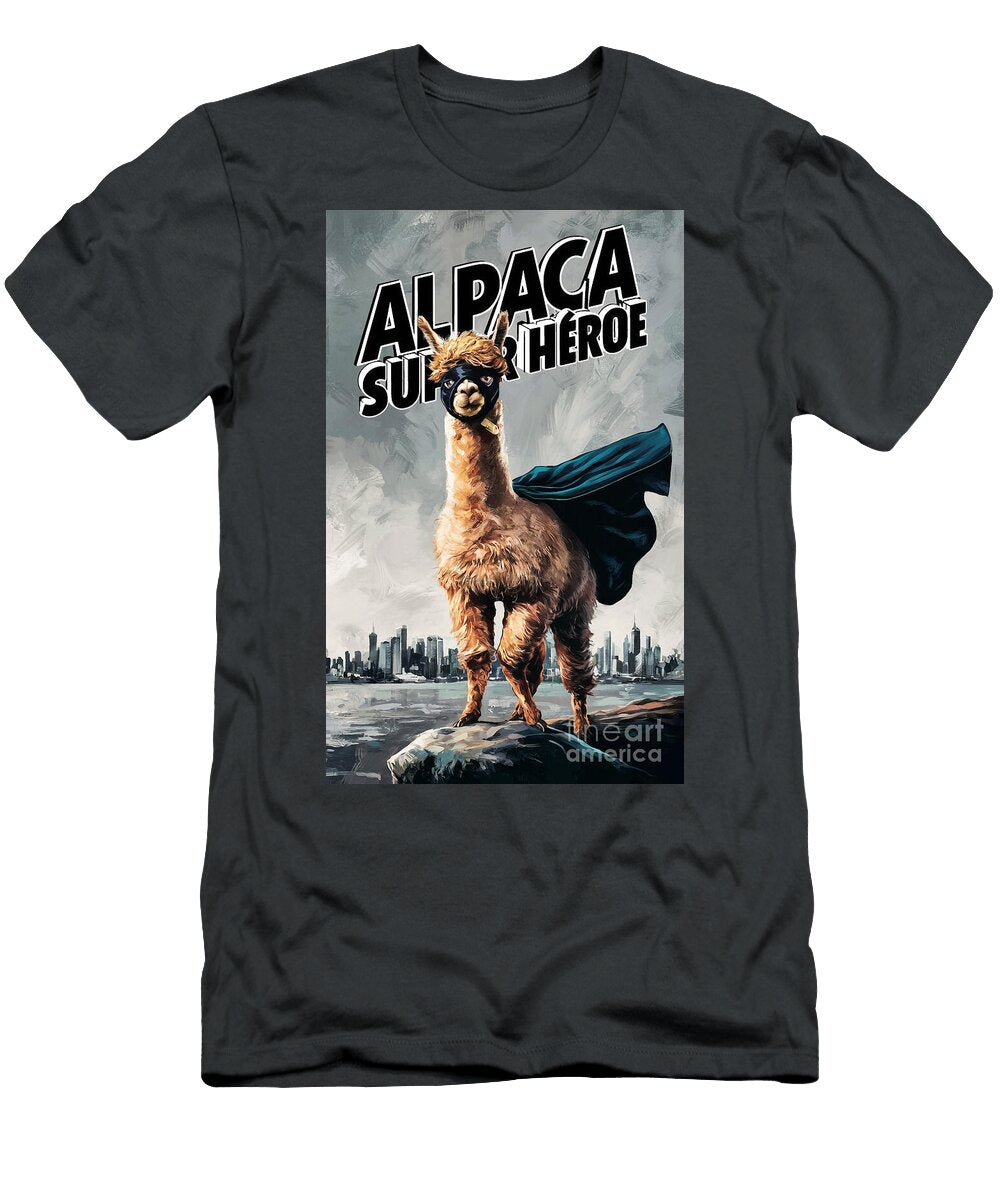 Alpaca Superhero Rhys Jacobson T-Shirt