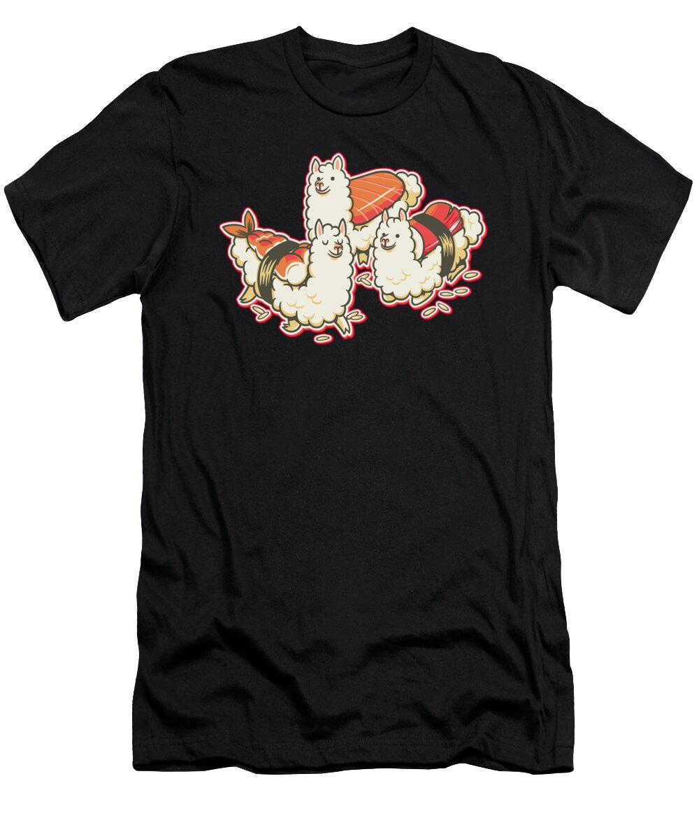 Alpaca Sushi Niguiri Family Donna Georgia T-Shirt