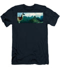 Alpaca Vicugna Pacos on a Mountain Panoramic Images T-Shirt