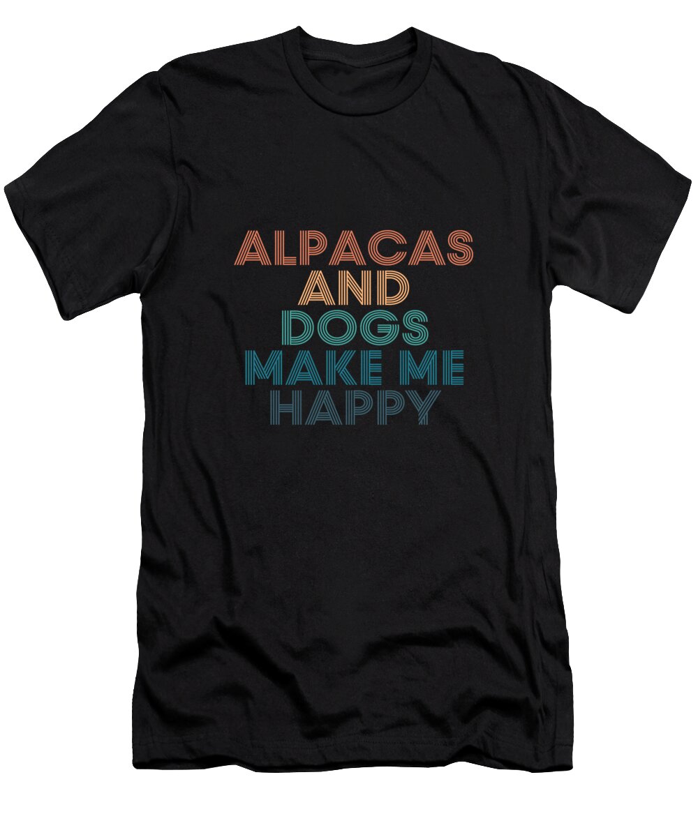 Alpacas and Dogs Make Me Happy Gift for Alpacas and Dogs Fans Kendo T-Shirt