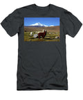 Alpacas and Guallatiri Volcano Chile James Brunker T-Shirt